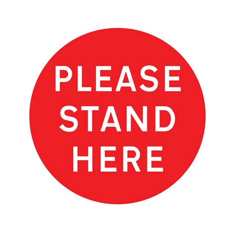 Please Stand Here Factory Floor Stickers