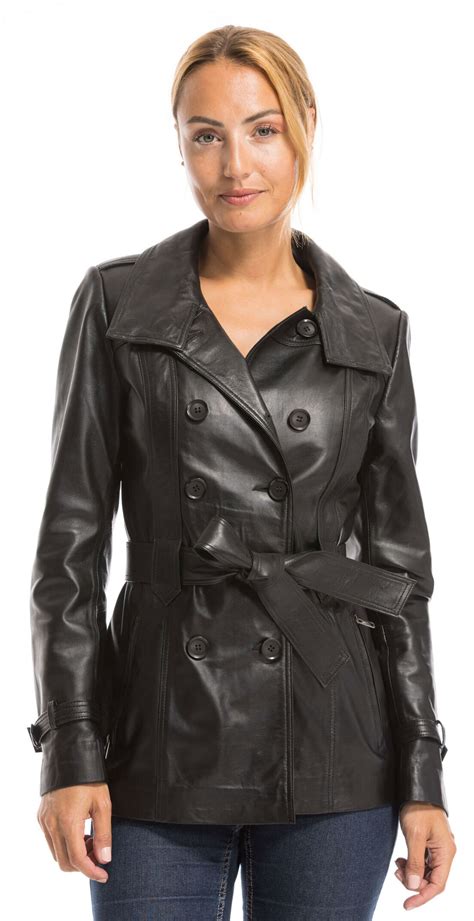 Vestes Cuir En Cuir Agneau 6213 Noir Noir