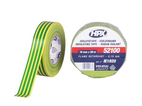 Hpx Hpxie1920 Pvc Insulating Tape Vde Yellowgreen 19mm X 20m
