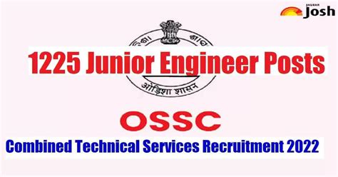 OSSC Recruitment 2022 Notification Out For 1225 Junior Engineer Posts