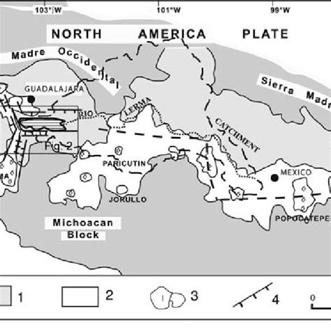 Geologic Map Of The Mexican Volcanic Belt And Location Of The