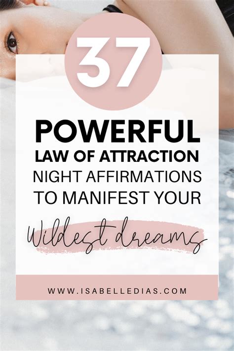 Powerful Night Time Positive Affirmations For Manifestation Artofit