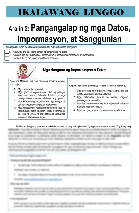 Solution Pangangalap Ng Mga Datos Impormasyon At Sanggunian Studypool