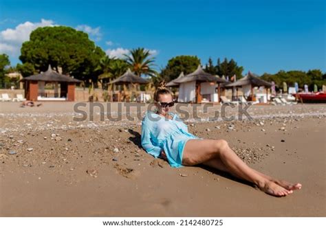 Woman Bikini Lying Down On Sand Stock Photo 2142480725 Shutterstock