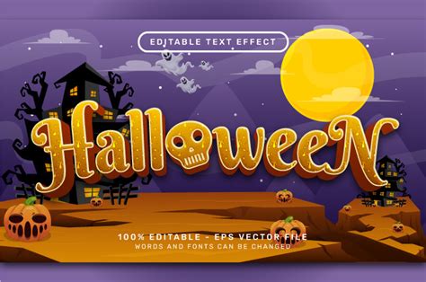 Halloween 3d Text Effect Graphic by Novin Prasetya · Creative Fabrica