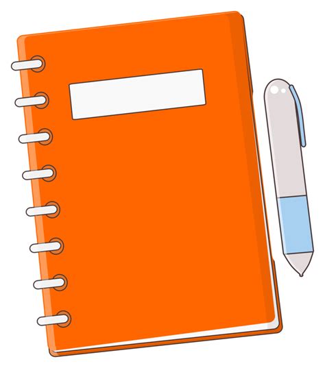 Notebook And Pen Sticker Png