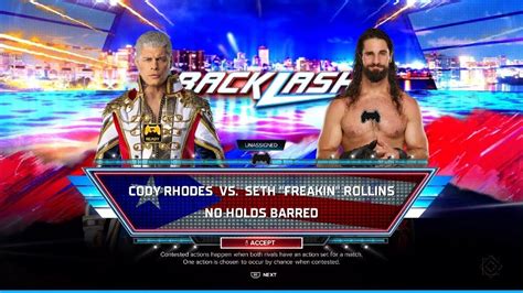 Cody Rhodes Vs Seth Freakin Rollins At Backlash Youtube