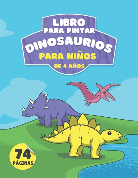 Buy libro para pintar dinosaurios Libro de Colorear para niños de 4 a