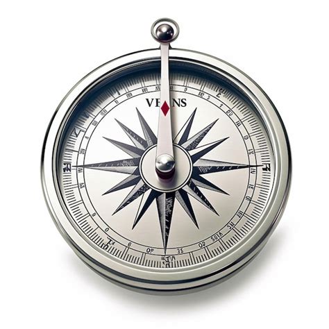 Premium Ai Image Compass With A Red Arrow Pointing North On A White