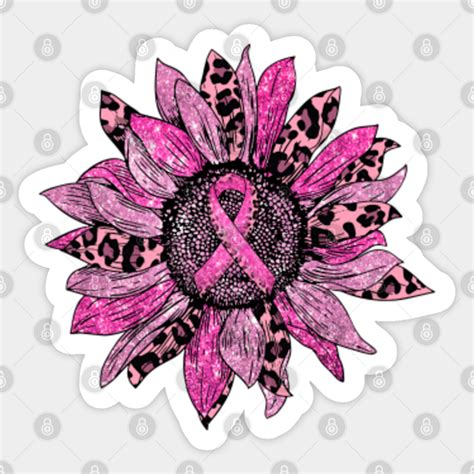 Pink Ribbon Sunflower Breast Cancer Awareness Breast Cancer