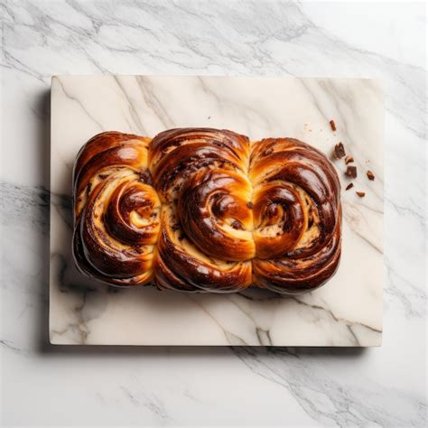 Premium Ai Image Top View Minimalistic Of An Isolated Babka