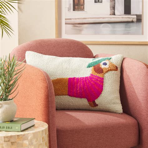 Fiesta Dachshund Mint Cushion Adairs
