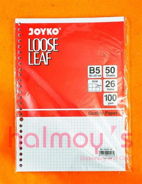 Jual Loose Leaf Kertas Isi Binder File Joyko Grid Petak Kecil B5