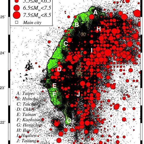 A Distribution Of Calculated Maximum Magnitudes Based On Earthquakes Download Scientific