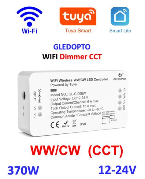 Wi-Fi умный диммер GLEDOPTO 12-24V WW/CW - купить с доставкой по ...