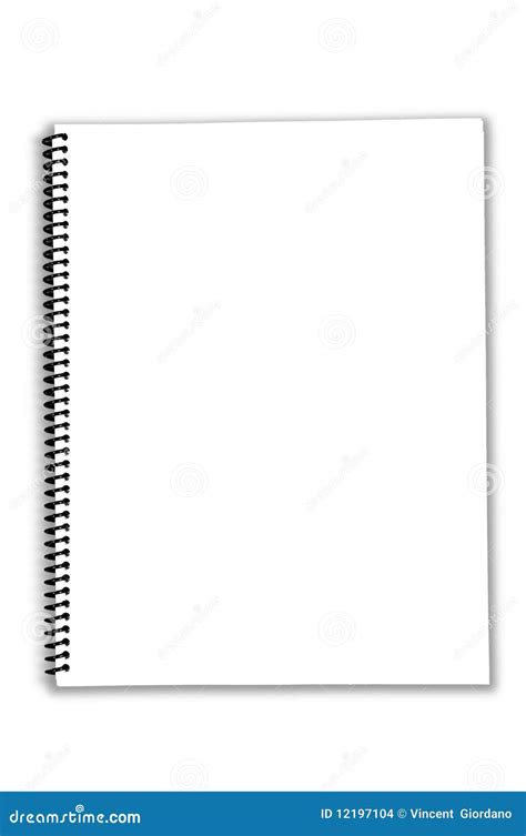 Cuaderno Espiral En Blanco Foto De Archivo Imagen De Cuaderno 12197104