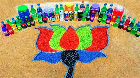 EXPERIMENT How To Make Rainbow Lotus With Orbeez Fanta Monster