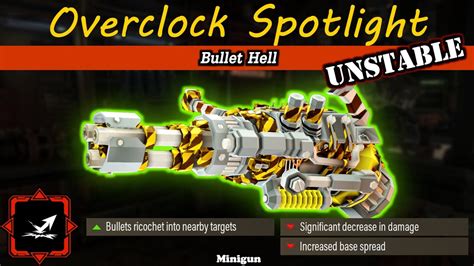 Outdated Overclock Bullet Hell Unstable V Minigun Gunner