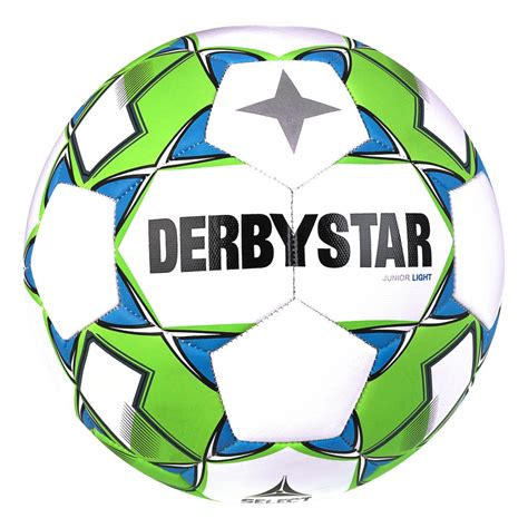 Derbystar Junior Light v23 Fußball, weiß/grün/blau | ballfabrik.de