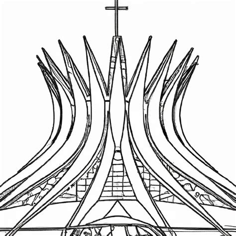 Catedral de Brasília em 10 Desenhos para Imprimir e Colorir