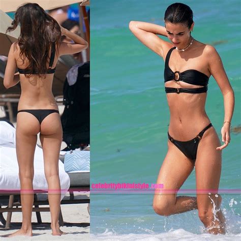 Celebrity Bikini Style On Instagram Australian Model Elisha Herbert In A Black Bikini By