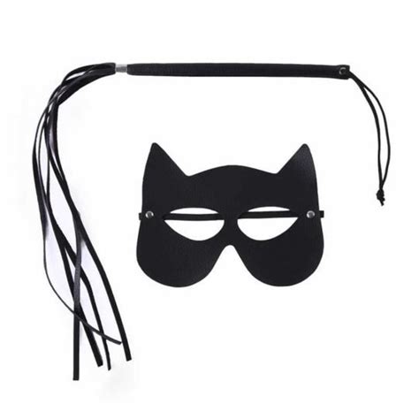 KIT MULHER GATO CHICOTE E VENDA PRETO Armazém Sex Shop Recife
