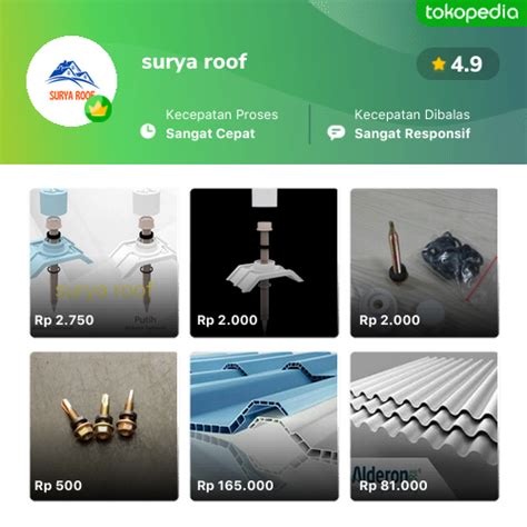 Toko Surya Roof Online Produk Lengkap Harga Terbaik Tokopedia