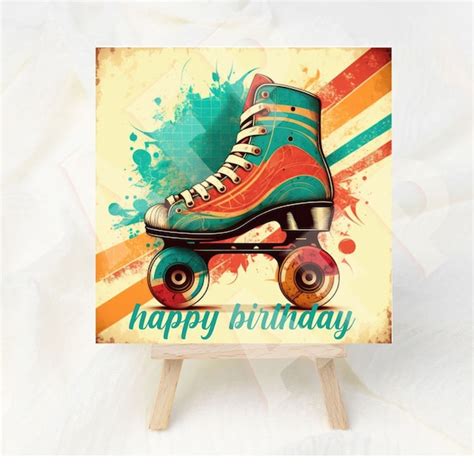 Skate Birthday Card Etsy