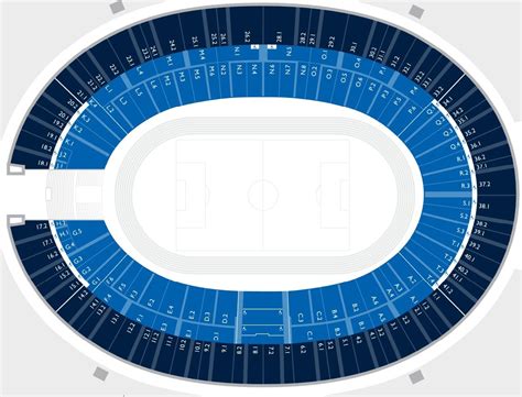 Olympic Stadium Berlin Seating Map With Seat Numbers And Rows Parking Map