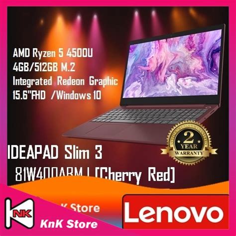 Lenovo Ideapad Slim 3 15ARE05 Working Laptop Cherry Red AMD Ryzen 5