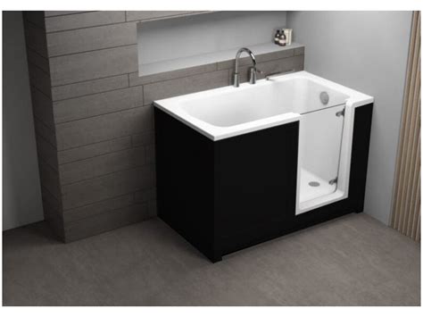 Baignoire à porte perio black 135 x75 cm Azura 38484 Conforama