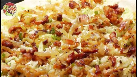 Пирог с молодой капустой, луком и беконом. Просто, очень вкусно! - YouTube