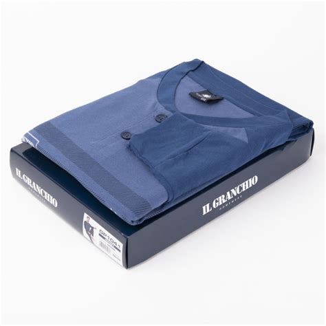 Pigiama Uomo Cotone Leggero Il Granchio Gp Azzurro Denim Intimorosa