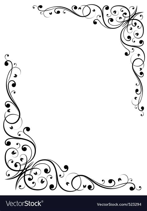 Simple abstract floral bw pattern Royalty Free Vector Image