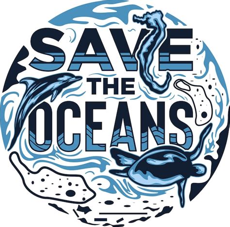 Premium Vector Save The Oceans Illustration Turtle And Dolphin Vector