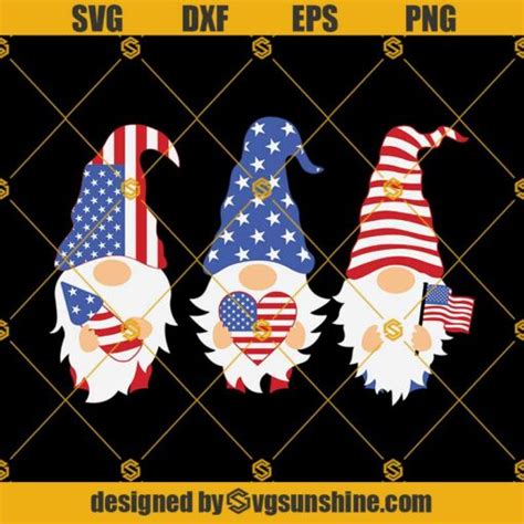 Th Of July Gnomes Svg Patriotic Gnomes Bundle America Svg