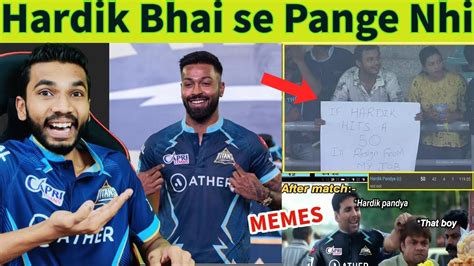 If Hardik Hits A 50 I Will Hardik Pandya 50 Memes 😂😂 Funny Hardik