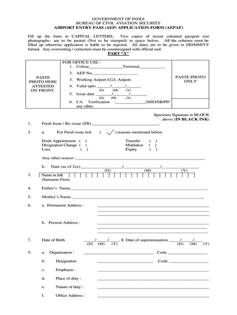 Airport Entry Pass Online Fill Online Printable Fillable Blank Pdffiller