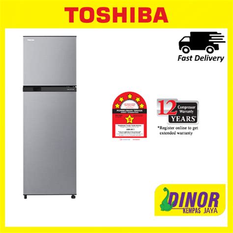 Toshiba 273l Inverter 2 Door Fridge Refrigerator GR B31MU SS Shopee