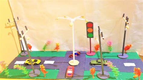 How To Make Street Light And Traffic Light Model Craft Ideas Science Project Diy