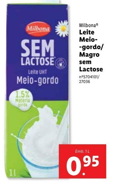 Promoção Leite sem lactose milbona em Lidl