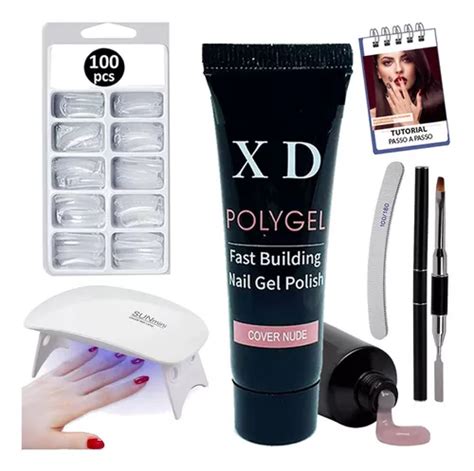 Kit Polygel Poligel X D Alongamento Unha Cabine Manual Parcelamento