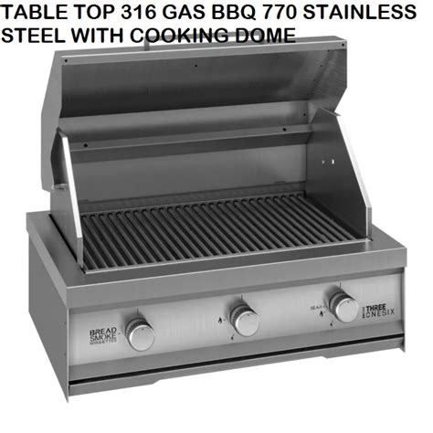 Stainless Steel Table Topinsert 770 Gas Bbq Grillbraai Italfire