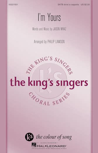 I'm Yours - King's Singers Choral | Hal Leonard Online