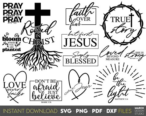 Christian Svg Bundle Bible Verse Svg Bible Quotes Svg Bundle Scripture