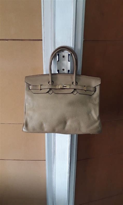 Hermes Birkin Kulit Luar Dalam Zipper Riri Barang Mewah Tas Dompet