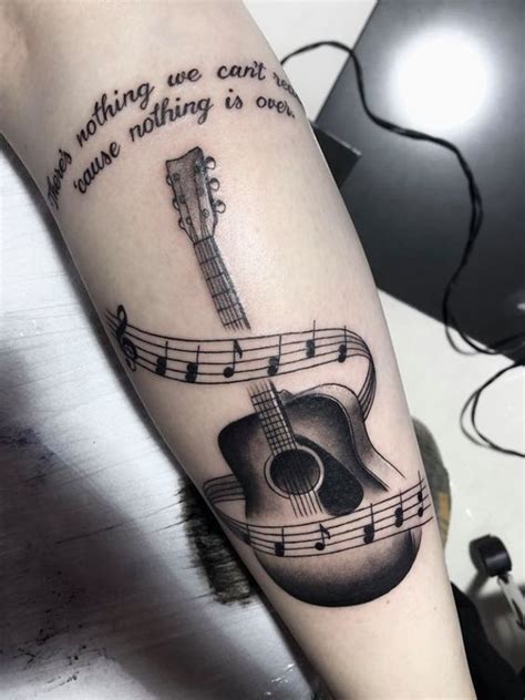 Guitar Tattoo In 2024 Handgelenk Tattoos Für Männer Gitarren Tattoo