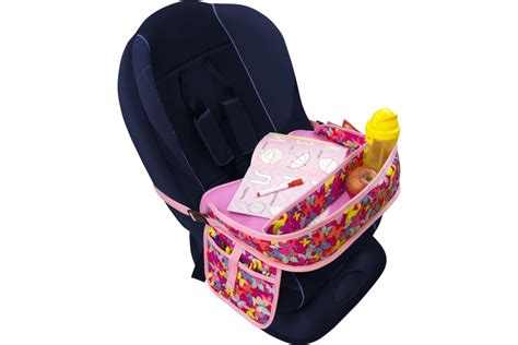 Столик для детского автокресла Belon familia яркие бабочки + розовый ...