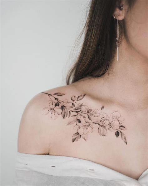 Cherry Blossoms By Tritoan Ly Tattoos Flower Tattoo Shoulder