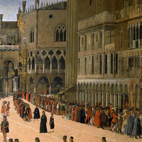 Gentile Bellini Processione In Piazza San Marco Detail Gallerie Dell